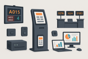 مكونات نظام انتظار العملاء المتكامل