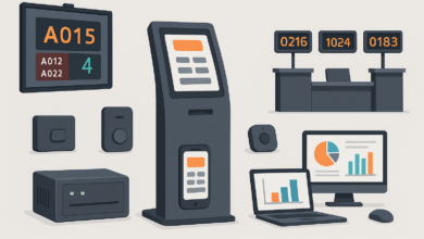 مكونات نظام انتظار العملاء المتكامل