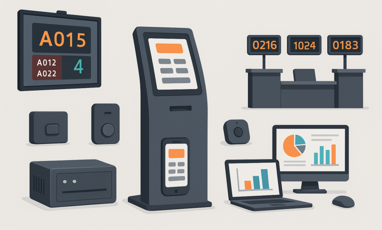 مكونات نظام انتظار العملاء المتكامل